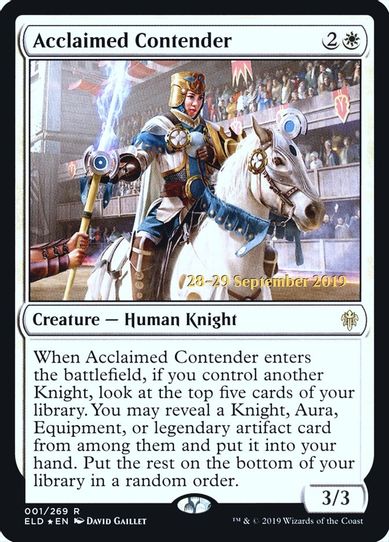 Acclaimed Contender (1) [Prerelease Cards]