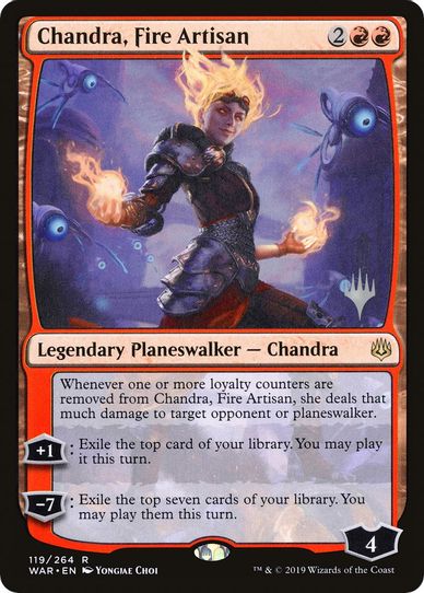 Chandra, Fire Artisan (119) [Promo Pack: Throne of Eldraine]