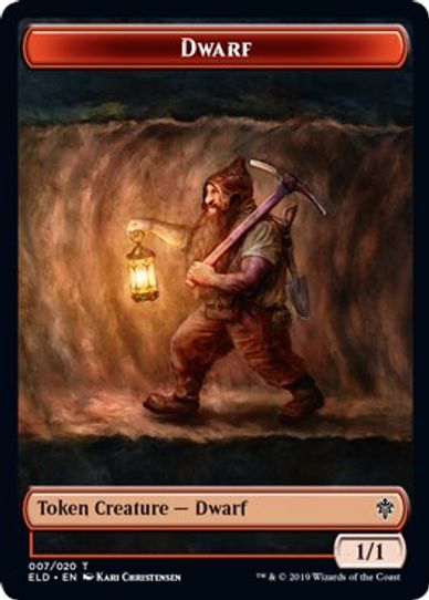 Dwarf // Food Double-sided Token [Throne of Eldraine]