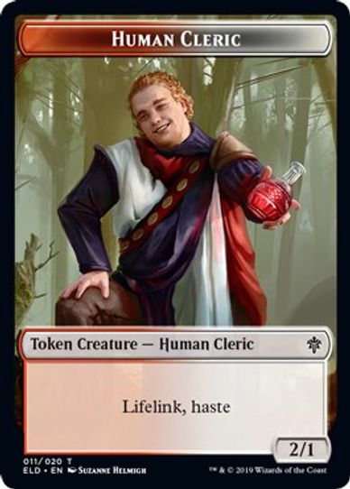 Human Cleric // Food Double-sided Token [Throne of Eldraine]