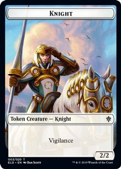 Knight // Food Double-sided Token [Throne of Eldraine]