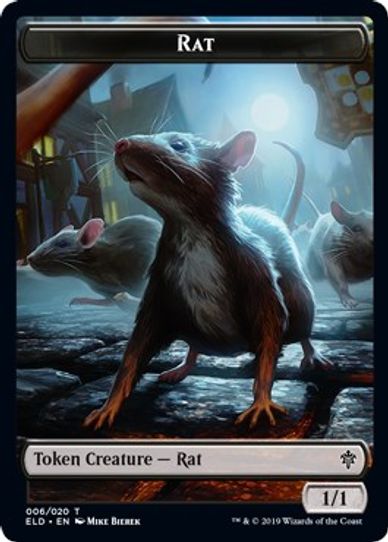 Rat // Food Double-sided Token [Throne of Eldraine]