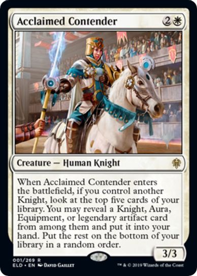 Acclaimed Contender (1) [Promo Pack: Throne of Eldraine]