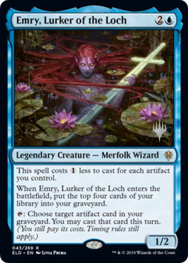 Emry, Lurker of the Loch (43) [Promo Pack: Throne of Eldraine]