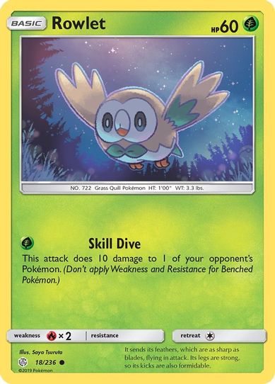 Rowlet - 18/236 (18/236) [Sun & Moon: Cosmic Eclipse]