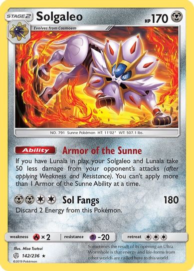 Lunala Solgaleo GX Custom Made Holo Pokemon Cards 