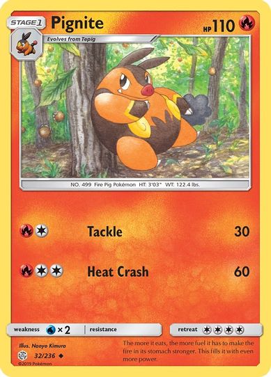 Pignite (32/236 ) [Sun & Moon: Cosmic Eclipse]