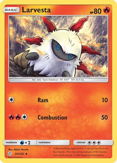 Larvesta (34/236 ) [Sun & Moon: Cosmic Eclipse]