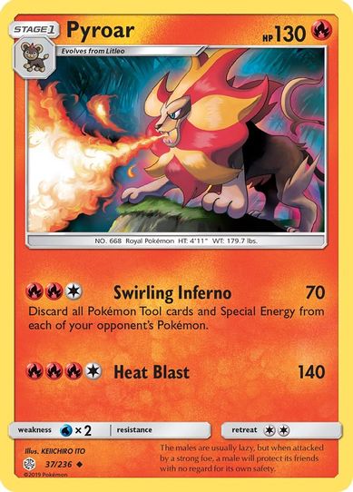 Pyroar (37/236 ) [Sun & Moon: Cosmic Eclipse]