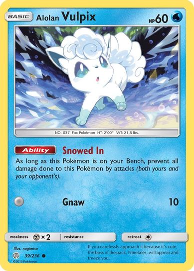 Alolan Vulpix (39/236 ) [Sun & Moon: Cosmic Eclipse]