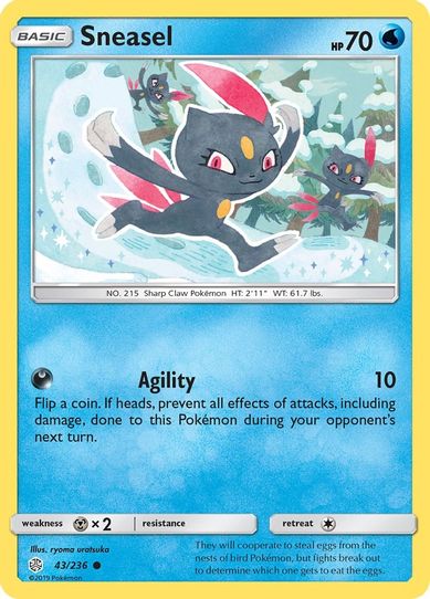 Sneasel (43/236 ) [Sun & Moon: Cosmic Eclipse]