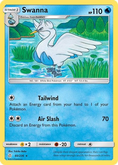 Swanna (60/236 ) [Sun & Moon: Cosmic Eclipse]