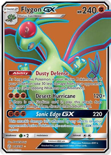 Flygon GX (Full Art) (218/236) [Sun & Moon: Cosmic Eclipse]