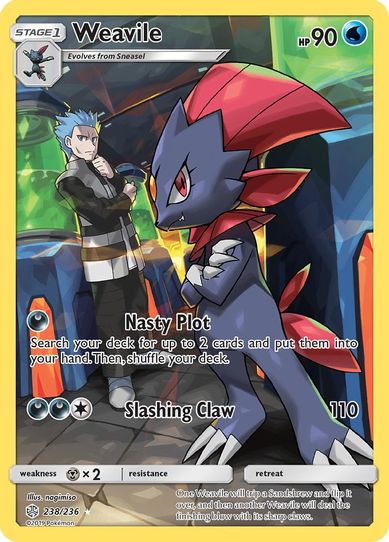 Weavile (Secret) (238/236) [Sun & Moon: Cosmic Eclipse]