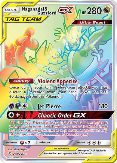 Naganadel & Guzzlord GX (Secret) (260/236) [Sun & Moon: Cosmic Eclipse]