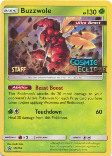Buzzwole - SM (Prerelease Promo) [Staff] (SM218) [SM Promos]