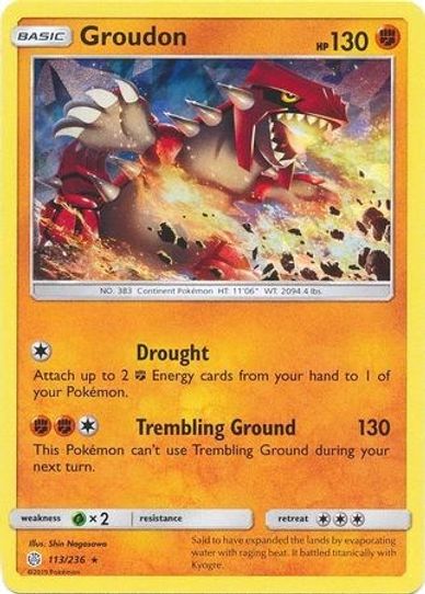 Groudon 113/236 (Cracked Ice Holo) [Deck Exclusives]