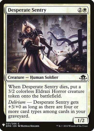 Desperate Sentry (21) [Mystery Booster Cards]