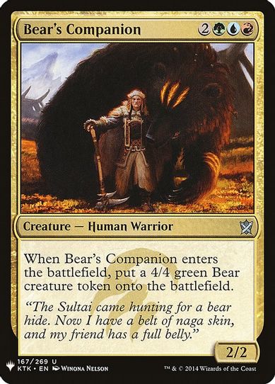 Bear's Companion (167) [Mystery Booster Cards]