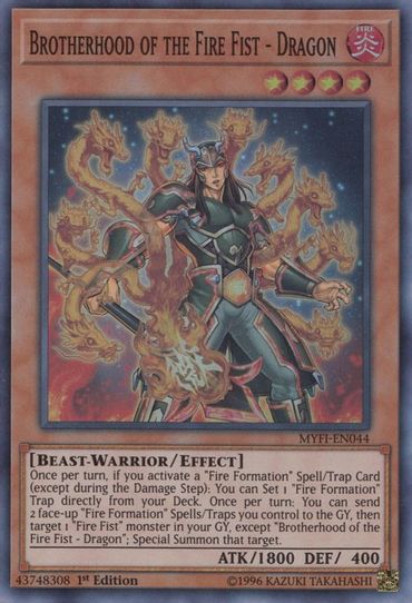 Brotherhood of the Fire Fist - Dragon (MYFI-EN044) [Mystic Fighters]