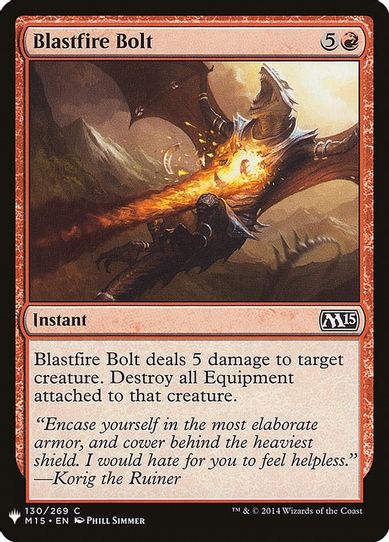 Blastfire Bolt (130) [Mystery Booster Cards]