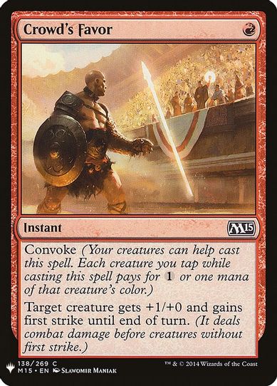 Crowd's Favor (138) [Mystery Booster Cards]