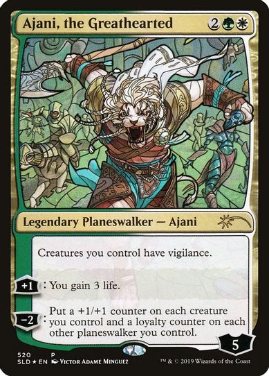 Ajani, the Greathearted (Stained Glass) (520) [Secret Lair Drop Series]