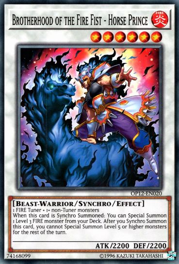 Brotherhood of the Fire Fist - Horse Prince (OP12-EN020) [OTS Tournament Pack 12]
