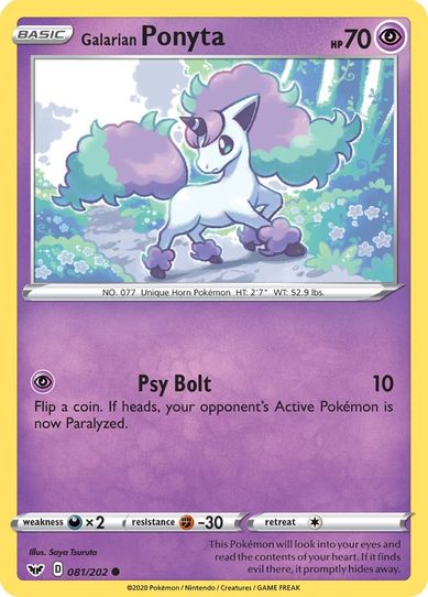 Galarian Ponyta (081/202) [Sword & Shield Base Set]