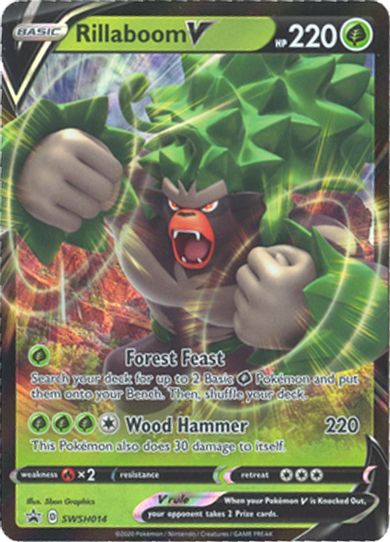 Rillaboom V SWSH014 (SWSH014) [SWSH: Sword & Shield Promo Cards]