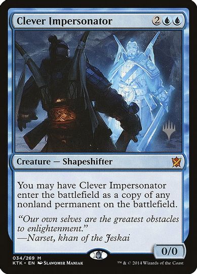 Clever Impersonator (34) [Promo Pack: Theros Beyond Death]