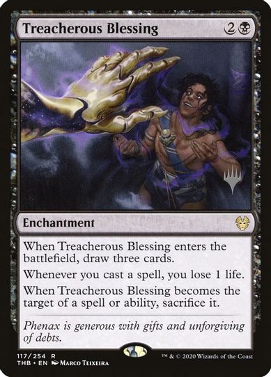 Treacherous Blessing (117) [Promo Pack: Theros Beyond Death]