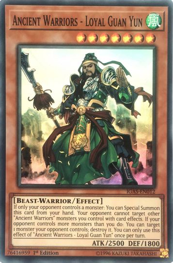 Ancient Warriors - Loyal Guan Yun (IGAS-EN012) [Ignition Assault]