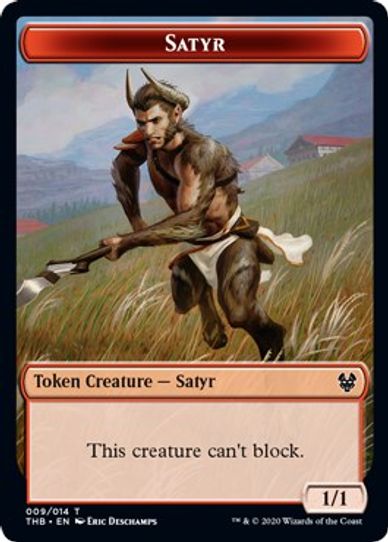 Satyr // Wall Double-sided Token [Theros Beyond Death]