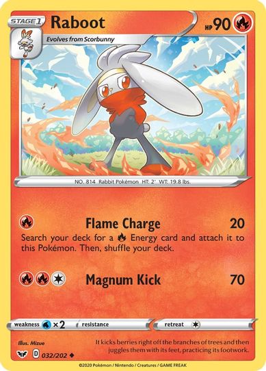 Raboot (032/202) [Sword & Shield Base Set]