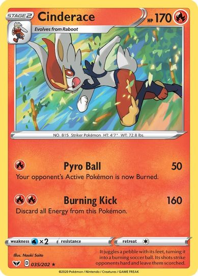 Cinderace (035/202) [Sword & Shield Base Set]