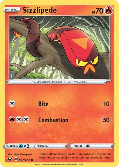 Sizzlipede (037/202) [Sword & Shield Base Set]