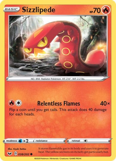 Sizzlipede (038/202) [Sword & Shield Base Set]