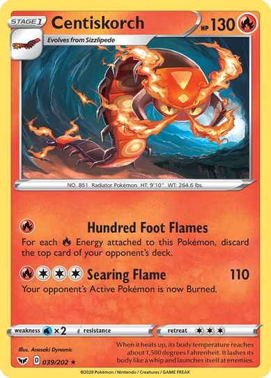 Centiskorch (039/202) [Sword & Shield Base Set]