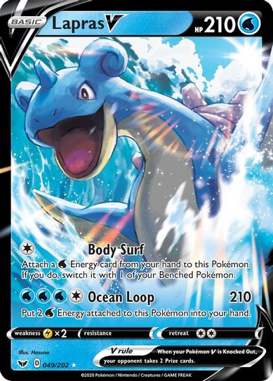 Lapras V (049/202) [Sword & Shield Base Set]