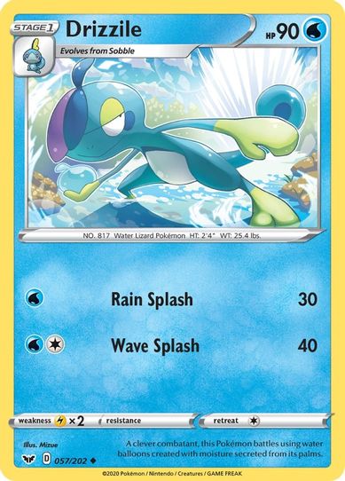 Drizzile (057/202) [Sword & Shield Base Set]