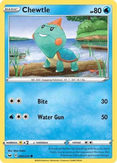 Chewtle (060/202) [Sword & Shield Base Set]