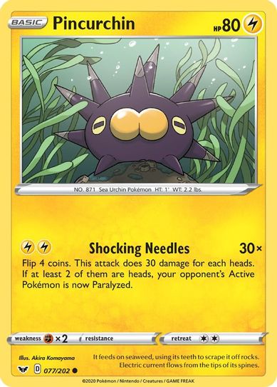 Pincurchin (077/202) [Sword & Shield Base Set]