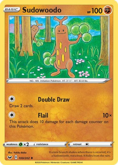 Sudowoodo (100/202) [Sword & Shield Base Set]