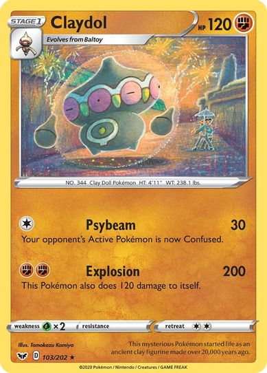 Claydol (103/202) [Sword & Shield Base Set]