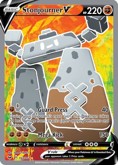 Stonjourner V (Full Art) (193/202) [Sword & Shield Base Set]