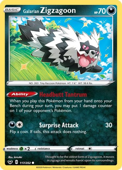 Galarian Zigzagoon (117/202) [Sword & Shield Base Set]