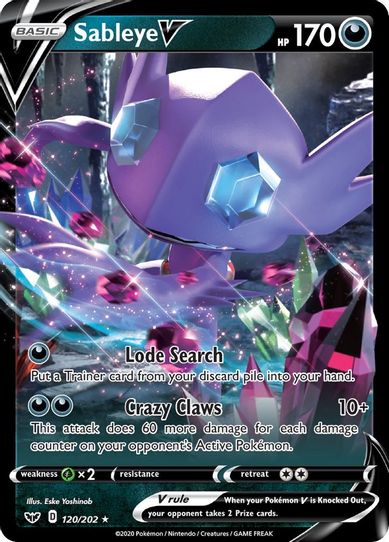 Sableye V (120/202) [Sword & Shield Base Set]