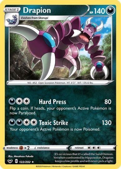 Drapion (122/202) [Sword & Shield Base Set]
