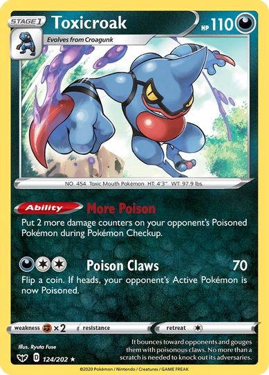 Toxicroak (124/202) [Sword & Shield Base Set]